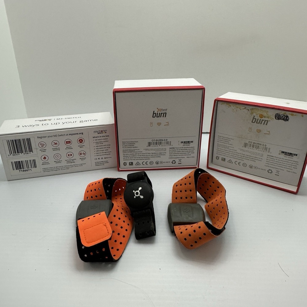 Myzone MZ-Switch + OTBeat Burn 2 & 3 HR Monitors Lot Chest Arm Strap Bundle READ - Picture 12 of 15